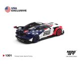  Mô hình xe Ford Mustang GTD America 250 USA Exclusive LHD bản card tỉ lệ 1:64 MiniGT MGT01301 