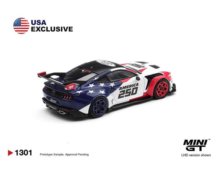  Mô hình xe Ford Mustang GTD America 250 USA Exclusive LHD bản card tỉ lệ 1:64 MiniGT MGT01301 