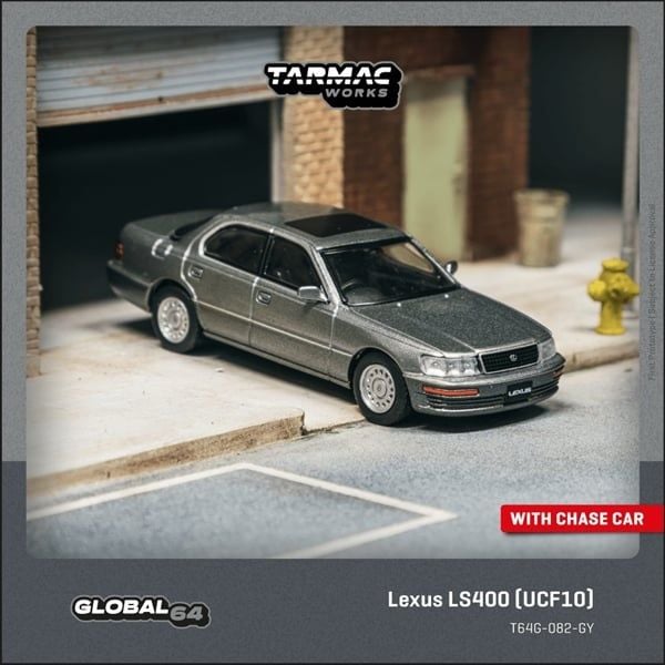  Mô hình xe Lexus LS400 (UCF10) Flint Grey tỉ lệ 1:64 Tarmac Works T64G-082-GY 