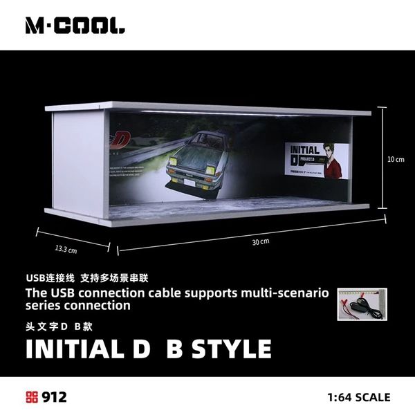  Hộp trưng bày mô phỏng garage/showrrom Initial Text D B có đèn led tỉ lệ 1:64 M · COOL MC914912 