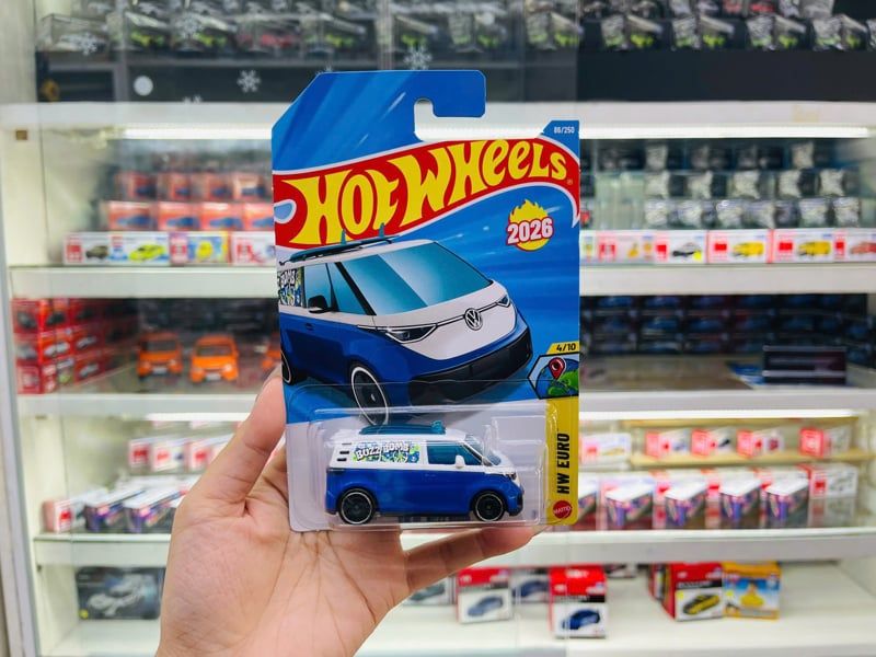  Mô hình xe Volkswagen ID Buzz Bomb Hot Wheels kim loại có bản quyền chính hãng tỉ lệ 1:64 C4982-VW 