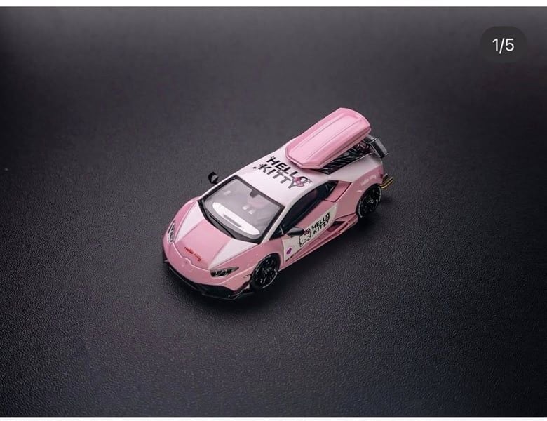  Mô hình xe Lamborghini Huracan LP610 Twin turbo custom Hello Kitty tỉ lệ 1:64 TPC model OT64665 