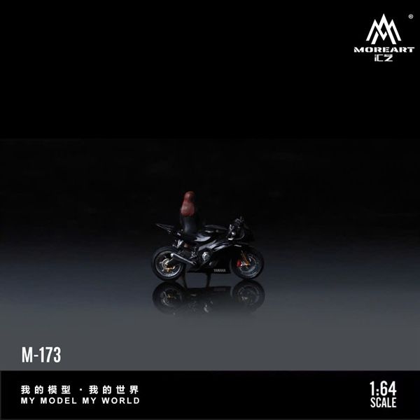  Mô hình nhân vật set xe và figure Yamaha R6 Black Pretty Girl Motorcycle Doll tỉ lệ 1:64 MoreArt MO222173 