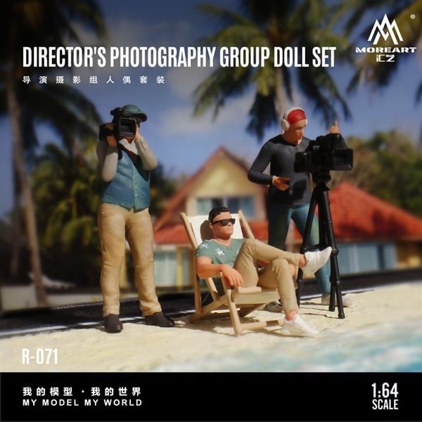  Mô hình nhân vật figure set 3 Director & Cinematographer Figure Set - Resin Model tỉ lệ 1:64 More Art 