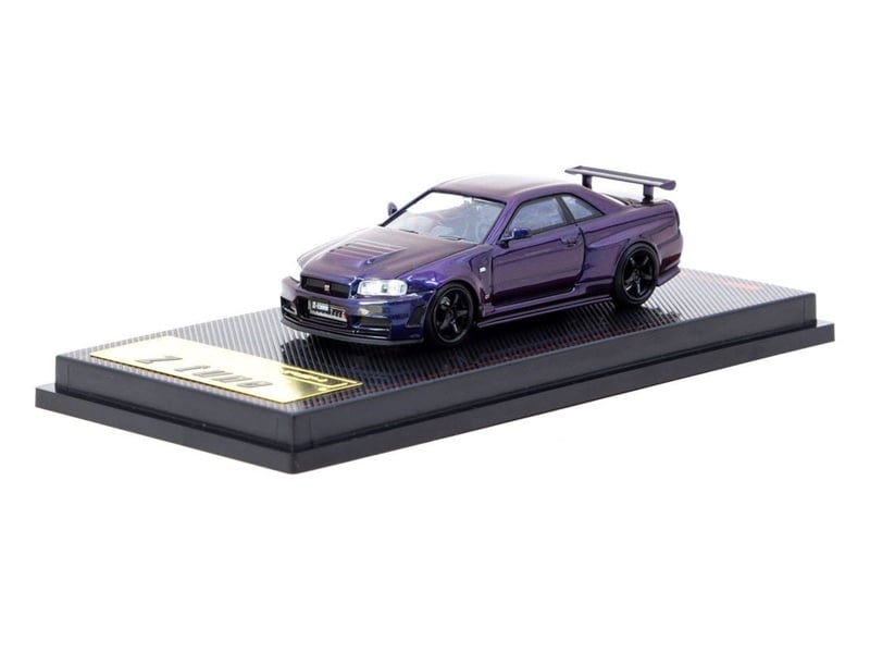  Mô hình xe Nissan Nismo R34 GT-R Z-tune Purple Metallic tỉ lệ 1:64 Ignition Model IG3839 