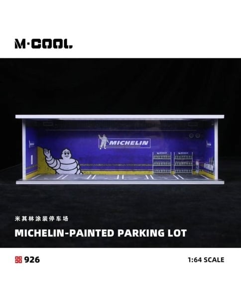  Hộp trưng bày mô phỏng dirorama parking lot Michelin tỉ lệ 1:64 M-cool MoreArt MC914926 