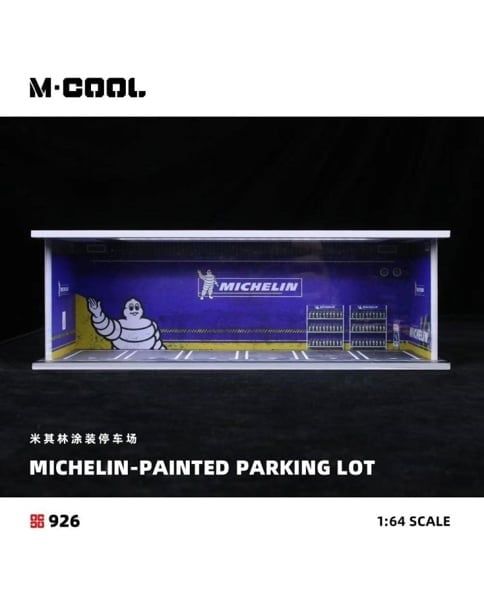  Hộp trưng bày mô phỏng dirorama parking lot Michelin tỉ lệ 1:64 M-cool MoreArt MC914926 