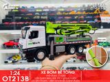  Đồ trang trí để bàn, mô hình ô tô, chất liệu chính bằng nhựa kết hợp sắt kt 25*13*9.5cm +/-10% - Xe công trình- bơm bê tông tỉ lệ 1:24 Metal DieCast OT213 