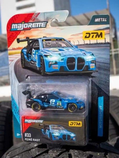  Đồ chơi xe mô hình Motorsport DTM Deluxe Cars BMW #33 Rene Rast blue Majorette 8502101004 