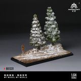  Hộp trưng bày mô phỏng diorama đồi thông tuyết kích thước 18cm x 8.5cm x 8.6cm tỉ lệ 1:64 MoireMO901331 