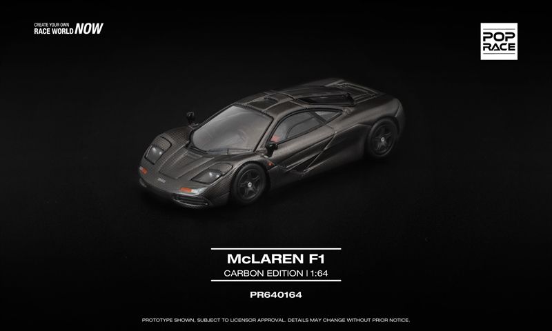  Mô hình xe đua McLaren F1 full carbon fiber edition mở được nắp máy tỉ lệ 1:64 Poprace PR640164 