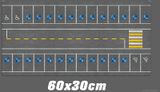  Phụ kiện thảm sa bàn chống trượt mô phỏng diorama bãi đỗ xe/ Parking lot - đường xe chạy 60x30cm tỉ lệ 1:64 Autono1 PT009 