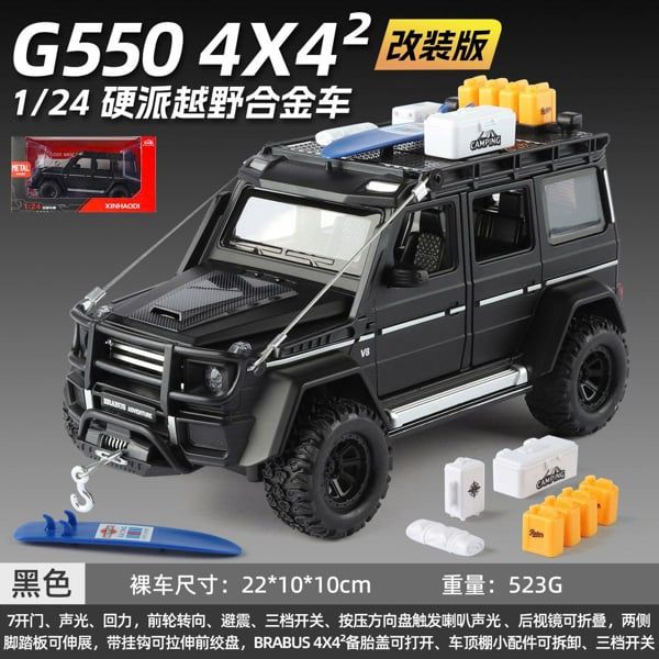  Mô hình xe Mercedes-Benz G550 Brabus Adventure full open, có đèn và âm thanh tỉ lệ 1:24 XHD C2486 