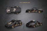  Mô hình xe Porsche 993 RWB Rauh Welt custom Black myth wukong limited 999pcs tỉ lệ 1:64 DCM model OT64545 