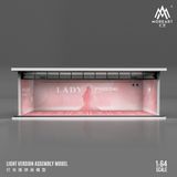  Hộp trưng bày mô phỏng diroram showroom Goddess Bapyrene powder parking space sceneLight version assembly scene tỉ lệ 1:64 Moreart MO914017 