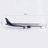  Mô hình máy bay Russia Aeroflot Boeing B777 có bánh xe kích thước 47cm no led MB47110 