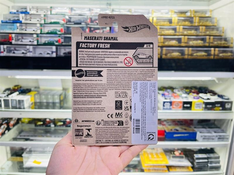  Mô hình xe Maserati Shamal blue Hotwheels kim loại có bản quyền chính hãng tỉ lệ 1:64 C4982-MI 