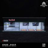  Hộp trưng bày mô phỏng showroom Red Bull - Parking Showroom Scene có đèn kích thước 30cm x 15cm x 10cm tỉ lệ 1:64 MoreArt MO914514 