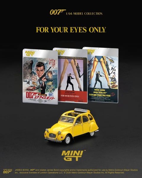  Mô hình xe Citroën 2CV “For Your Eyes Only” tỉ lệ 1:64 MiniGT MGT00919-007 