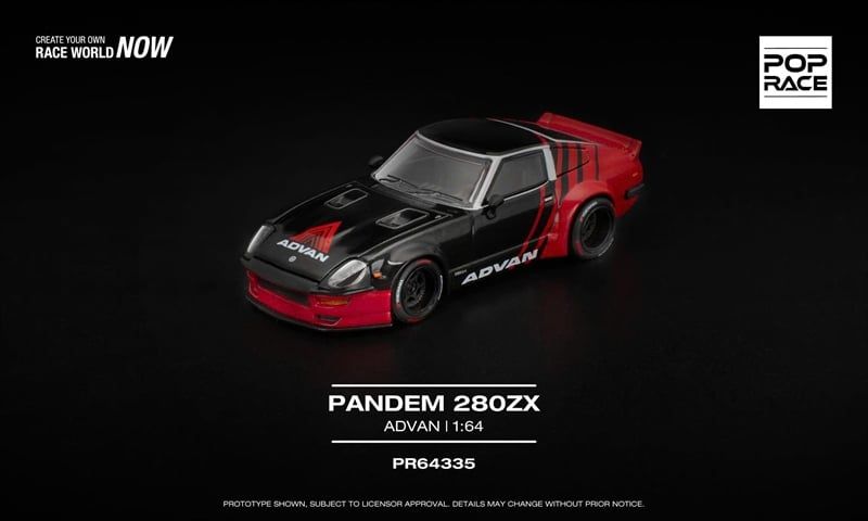  Mô hình xe ô tô Nissan Pandem 280ZX Advan tỉ lệ 1:64 Poprace PR640335 