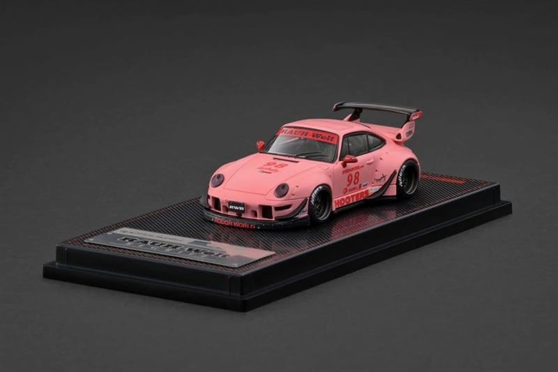  Mô hình xe Porsche RWB 993 Matte Pink 98 Hooters tỉ lệ 1:64 Ignition Model IG3992 