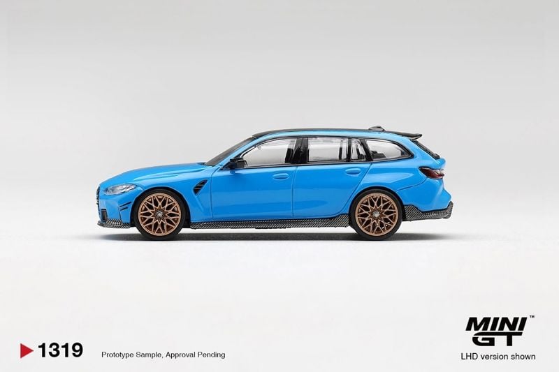  Mô hình xe BMW M3 M Performance Touring Riviera Blue tỉ lệ 1:64 MiniGT MGT01319 