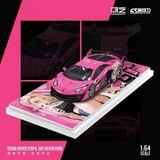  Mô hình xe ô tô Lamborghini Aventador GT EVO pink custom Dragon Ball Android 18 limited 999pcs tỉ lệ 1:64 Modern Art & CC MD643829 