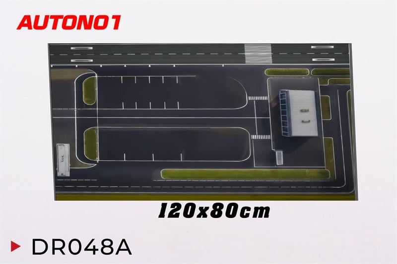  Phụ kiện trưng bày sàn đỗ xe, mặt đường chất liệu in pp 80x120cm cán mờ chống nước bụi bẩn dành cho xe mô hình nhiều tỉ lệ DR048 