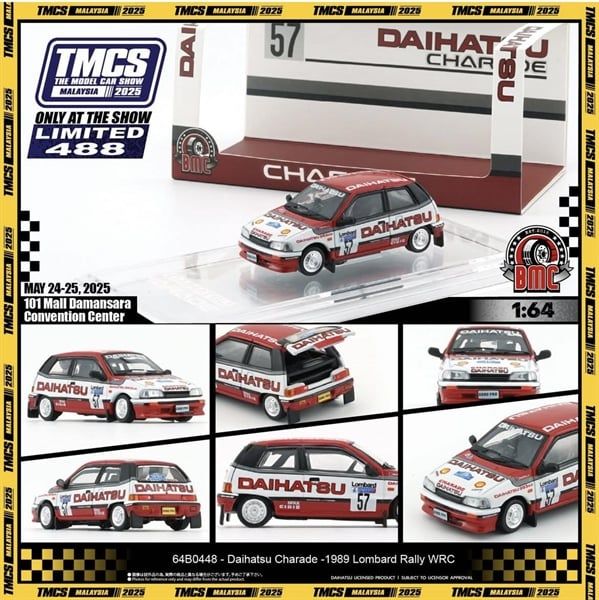  Mô hình xe Daihatsu Charade -1989 Lombard Rally WRC limited 699pcs (Malaysia Excluisive) tỉ lệ 1:64 BMC model TMCS2025 
