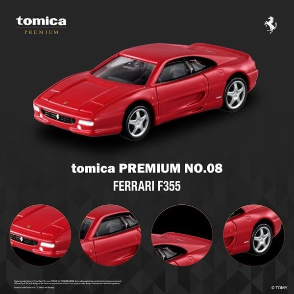  Mô hình xe ô tô Ferrari F355 No.08 tỉ lệ 1:64 Tomica Premium 297994 