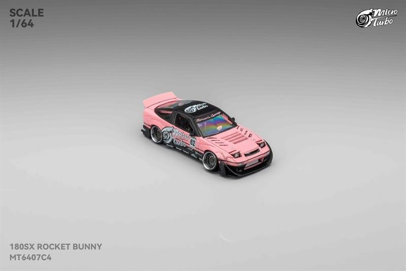  Mô hình xe Nissan 180SX Rocket Bunny pink tỉ lệ 1:64 Micro Turbo MT6407C4 