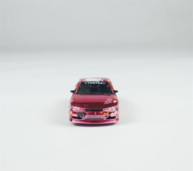  Mô hình xe Nissan Silvia (S14), Hello Kitty, Pink Chrome VERTEX Foshan 2025 tỉ lệ 1:64 Tarmac Works T64G-018-HK2 