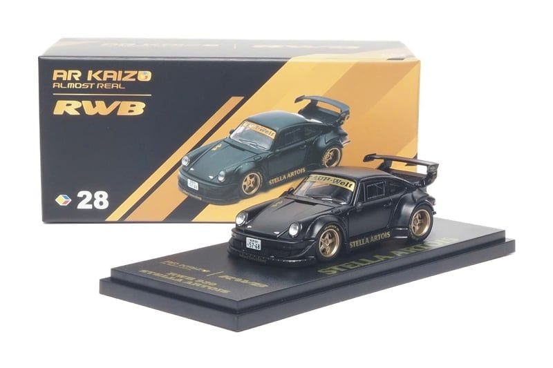  Mô hình xe Porsche 911 KAIZO RWB 930 Stella Artois 2026 Hobby Expo China Beijing Special Edition (Matte Black) tỉ lệ 1:64 AR box OT64918 