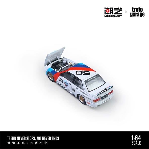 Mô Hình xe BMW E30 M3 DTM Die-Cast Model Car tỉ lệ 1:64 TaoYi MD & trytogarage Collaboration MD647808 
