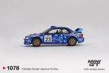  Mô hình xe Subaru Impreza WRC99 #23 2000 Acropolis Rally bản card tỉ lệ 1:64 MiniGT MGT01078-BL HAVE CHASE 