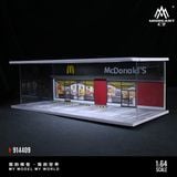  Hộp trưng bày mô phỏng cửa hàng McDonald's có đèn kích thước 30x13.3x10cm tỉ lệ 1:64 MoreArt MO914409 
