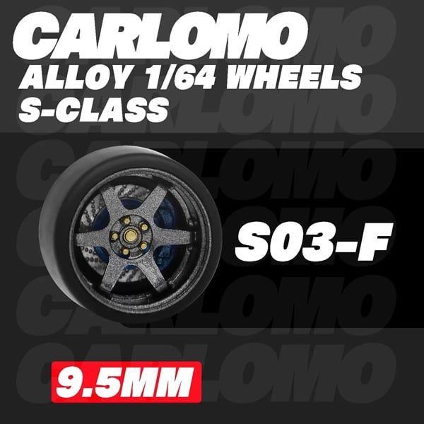  Phụ kiện độ bánh cho xe mô hình Carlomo Wheels S-Class kích thước 9,5mm bằng kim loại tỉ lệ 1:64 Carlomo S0 