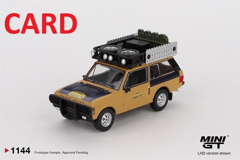  Mô hình xe Range Rover 1981 Camel Trophy Sumatra C.Swoboda & K.Mentel Winner bản card tỉ lệ 1:64 MiniGT MGT01144 HAVE CHASE 