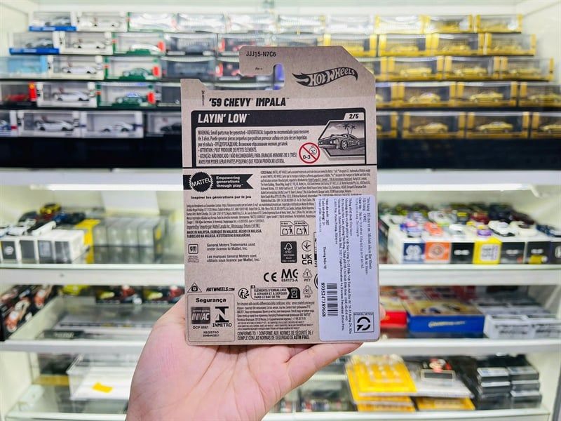  Mô hình xe tải Chevrolet Chevy Impala 59 Hotwheels kim loại có bản quyền chính hãng tỉ lệ 1:64 C4982-CV 