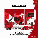  Mô hình xe H300 Flatbed Transport Trailer - Marlboro coating tỉ lệ 1:64 Supcar SC647249 