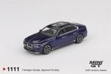  Mô hình xe BMW i7 xDrive60 Tanzanite Blue Metallic card tỉ lệ 1:64 MiniGT MGT01111 Have Chase 