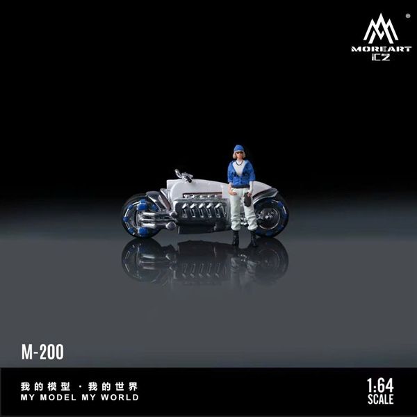  Mô hình nhân vật và xe Dodge Tomahawk World's Fastest Motorcycle blue tỉ lệ 1:64 MoreArt MO222200 