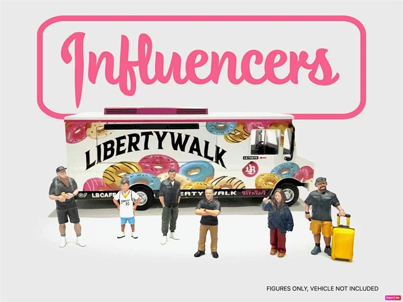  Set mô hình nhân vật figure Influencers bằng kim loại tỉ lệ 1:64 American Diorama AD-2433 