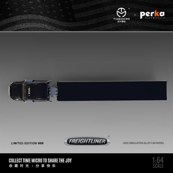  Mô hình xe container Freightliner American color tỉ lệ 1:64 Time micro x Perka TM800101 