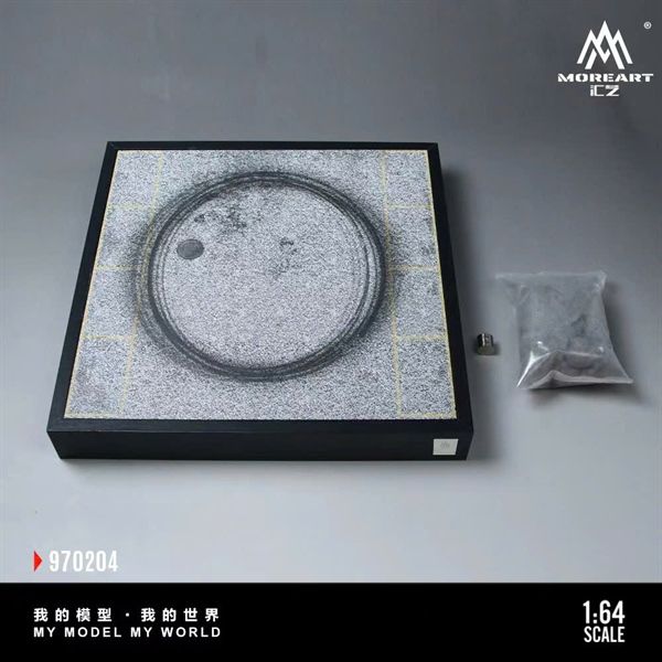  Hộp trưng bày mô phỏng diorama sân drift Car Drift Turntable Scene Mode 30cm × 30cm × 0,5cm tỉ lệ 1:64 MoreArt MO970204 