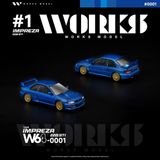  Mô hình xe Subaru Impreza 22B STi tỉ lệ 1:64 Works model W64-0001 