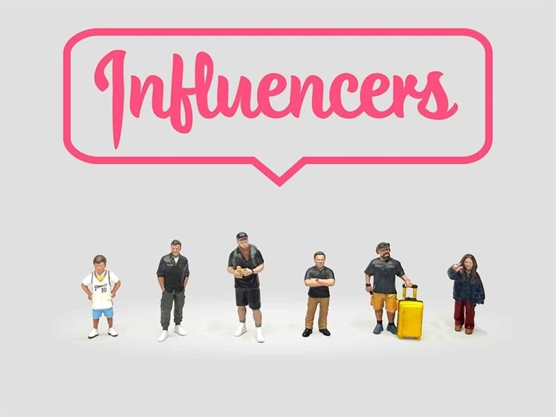  Set mô hình nhân vật figure Influencers bằng kim loại tỉ lệ 1:64 American Diorama AD-2433 