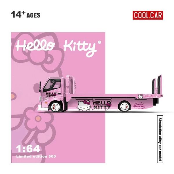  Mô hình xe H300 HELLO KITTY Flatbed Transport tỉ lệ 1:64 Cool Car CC647221 