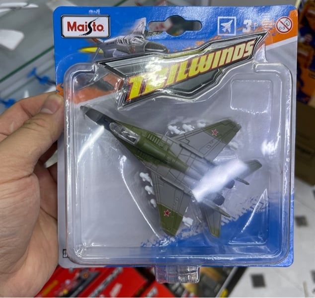  Mô hình máy bay quân sự MIG-29 Fulcrum green armor kích thước 12cm Tailwinds Maisto MB12016 