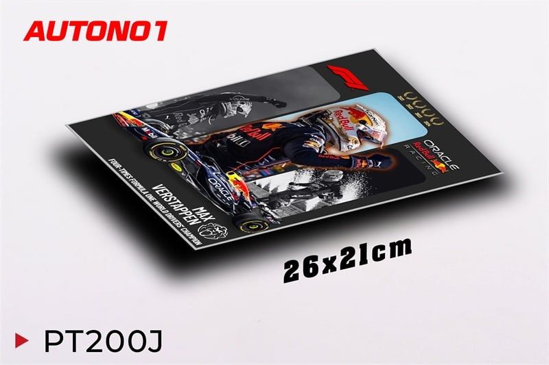  Phụ kiện Thảm lót chống trượt chủ đề siêu xe đua F1 Redbull Oracle thước 26x21cm Autono1 PT200J 